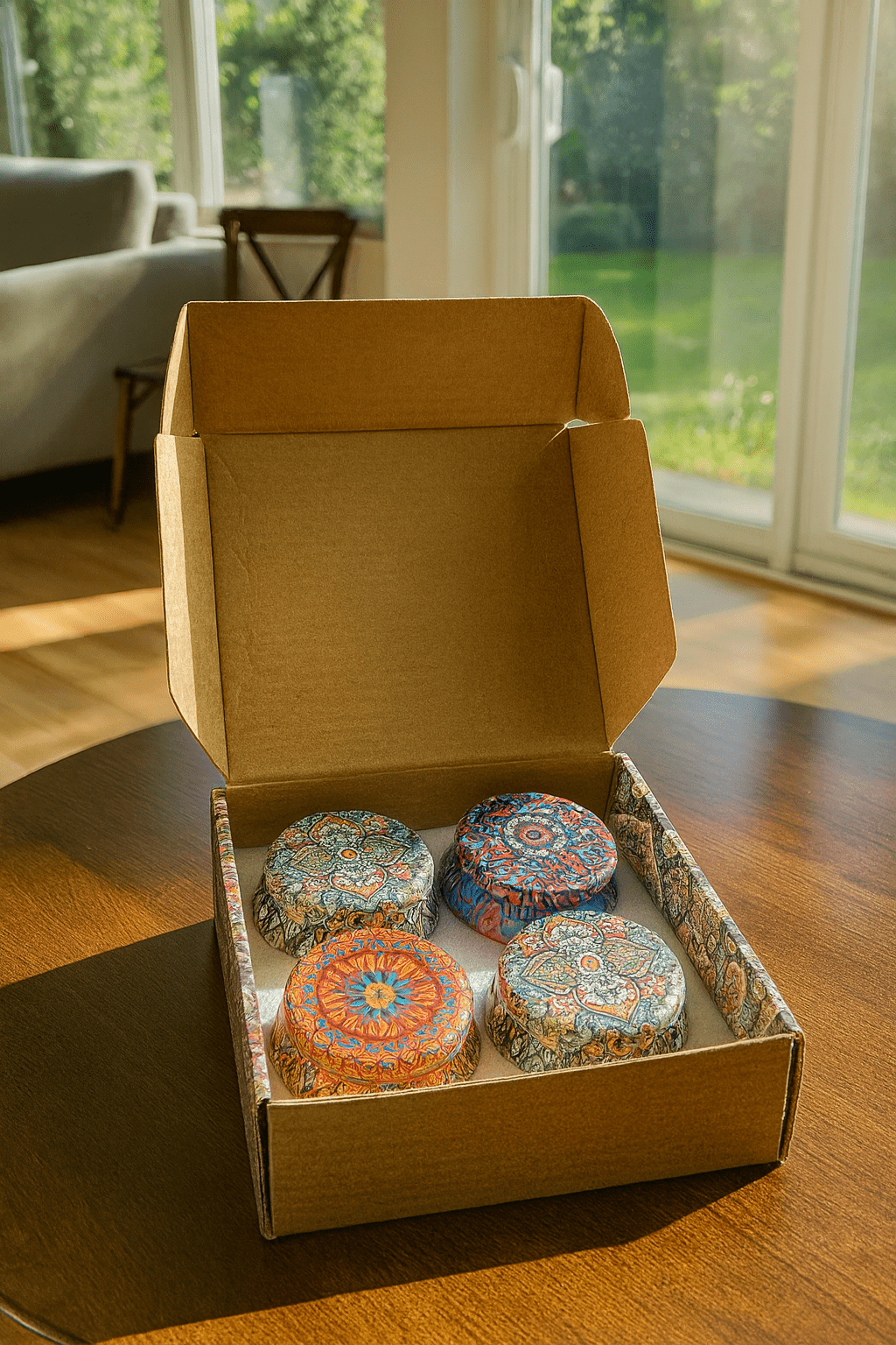 Decorative Floral Scented Tin Candles