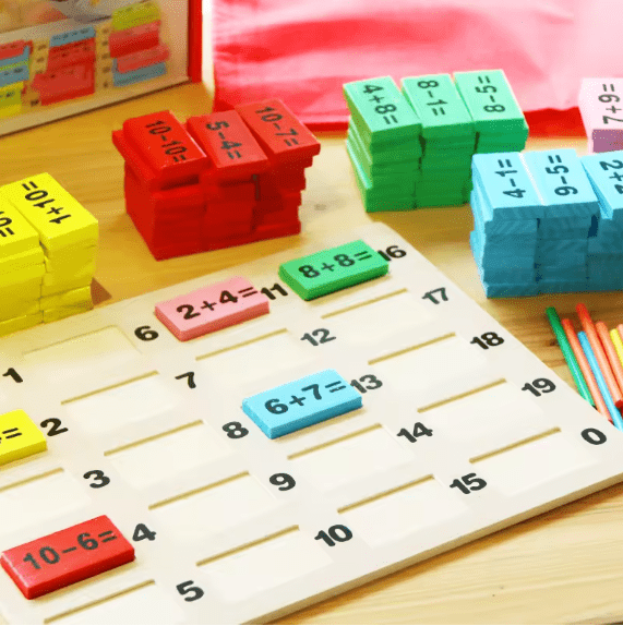 Mathematics Wooden Domino Set